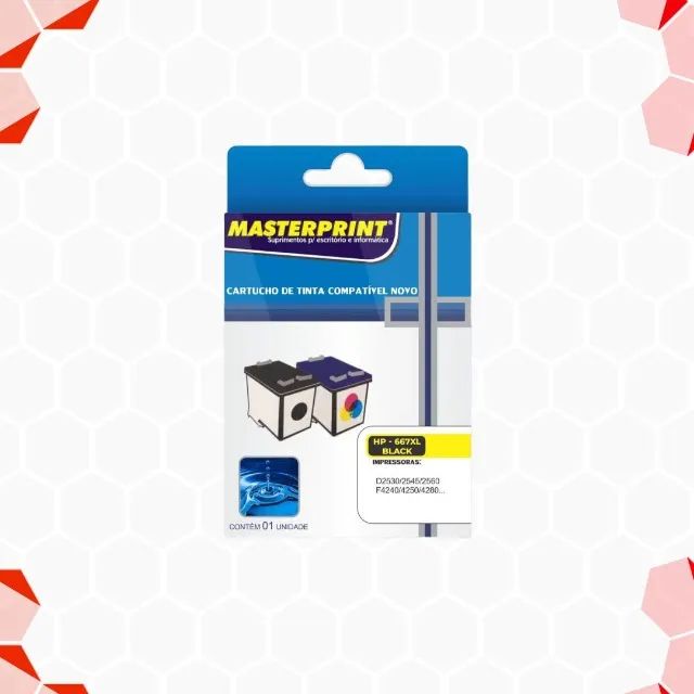 Cartucho HP 667 xl COLORIDO compativel da Masterprint