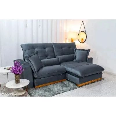 Sofá Retrátil e Reclinável Avelã Molas Ensacadas  - Conforto e Qualidade rf654 - Foto 4