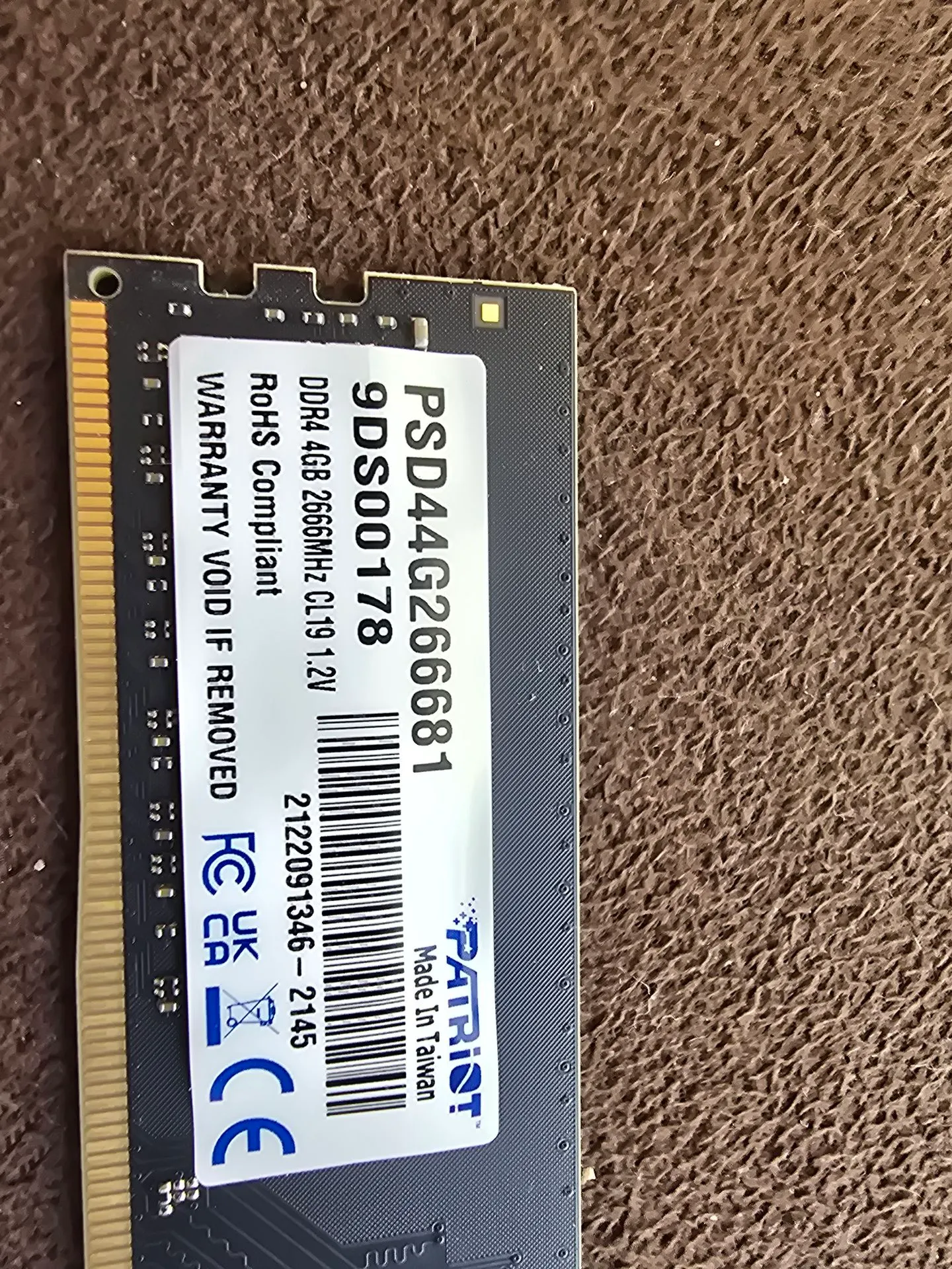 Memória DDR4 cada uma