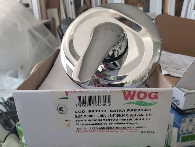 Misturador monocomando pra chuveiro com alavanca wog - Foto 4