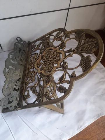 Porta bíblias antigo em bronze - Foto 4