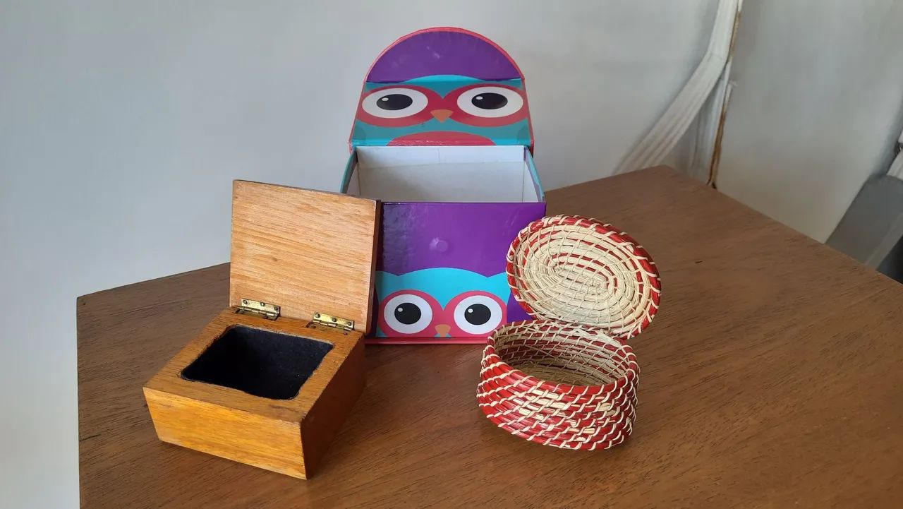 Porta trecos artesanais com tampa