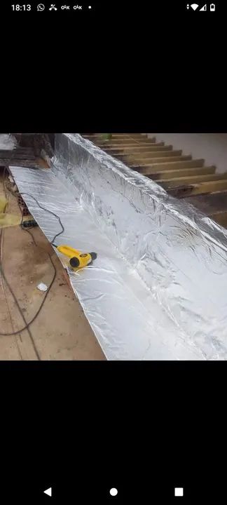 Eric Telhados colocação de manta fria  aplicação de tercly D3 manta líquida  - Foto 2