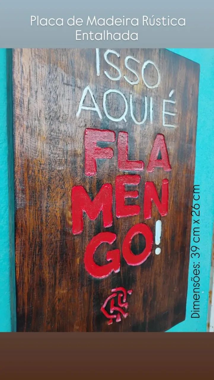 PLACA FLAMENGO  - Foto 3