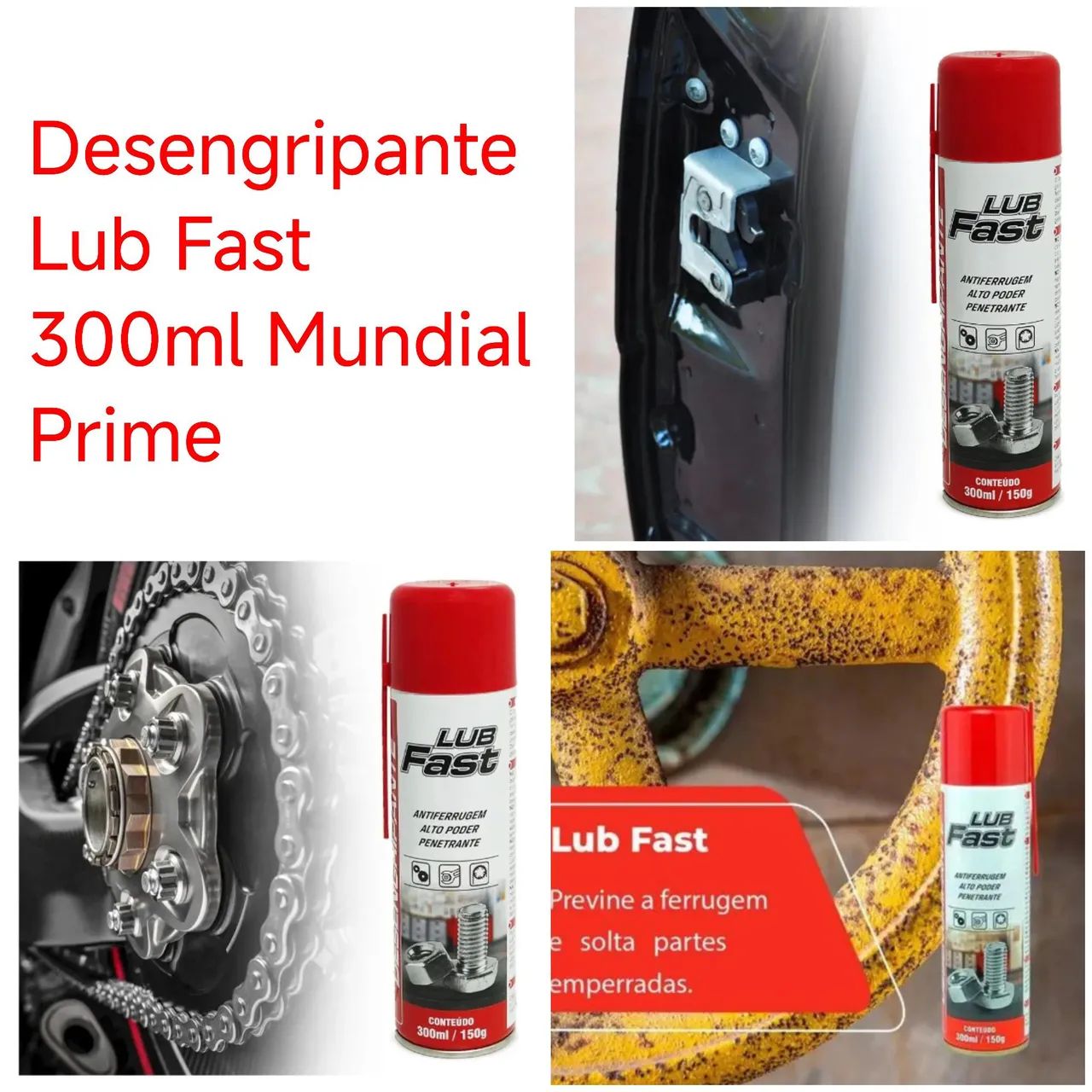 Desengripante Lub Fast 300ml Mundial Prime