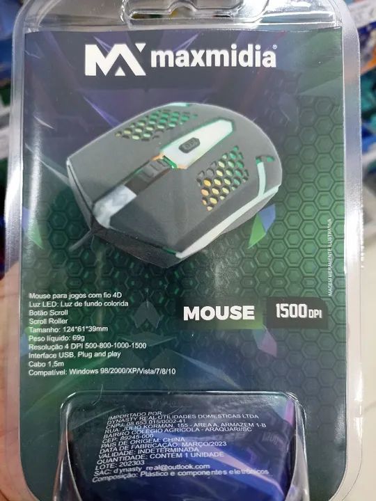 Mouse Maxmidia 1500 DPI - Novo - Foto 2
