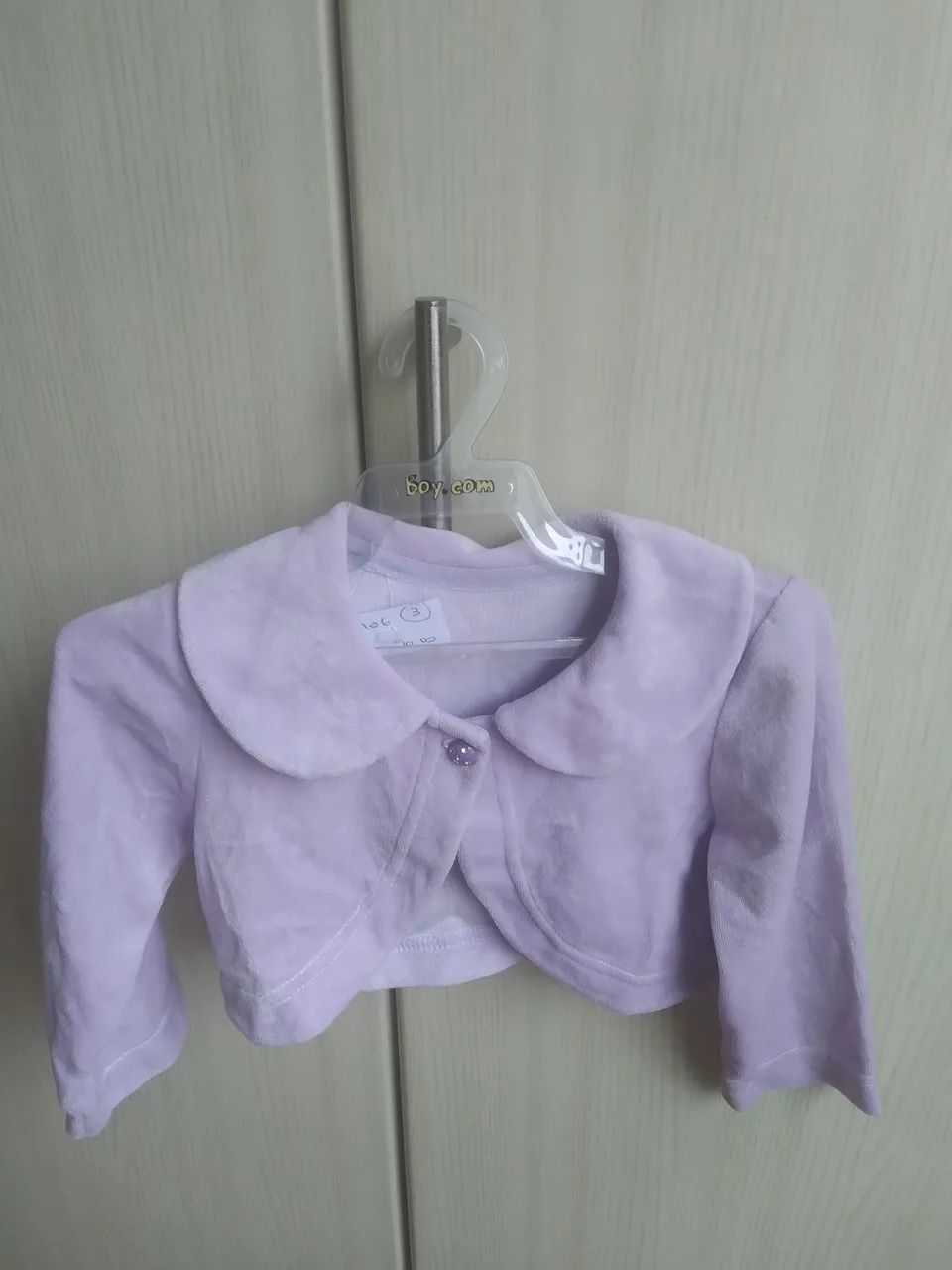 Bolero tamanho 3 e 4 ..Rosa vermelha lilás  - Foto 3