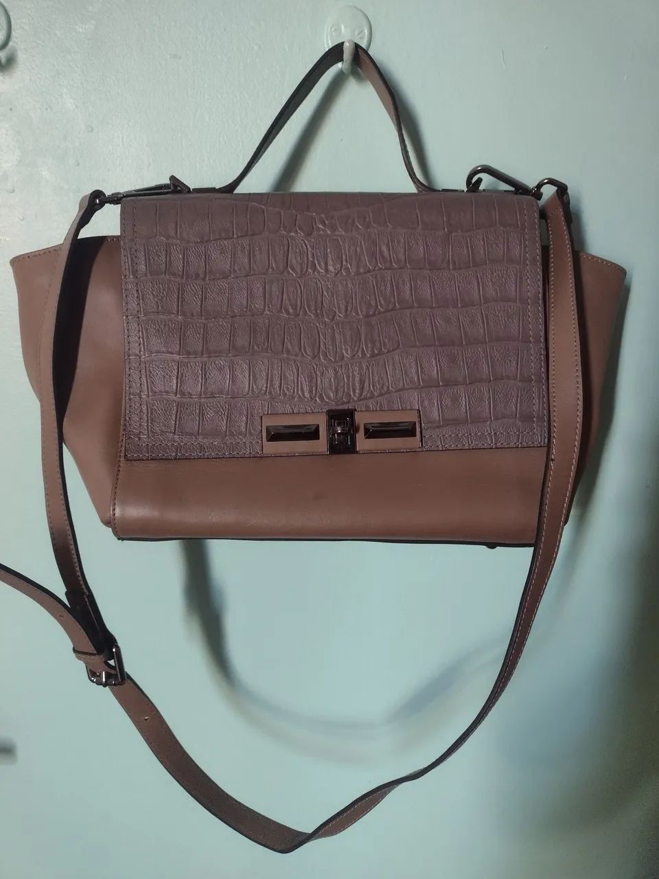 Bolsa couro legítimo italiana 