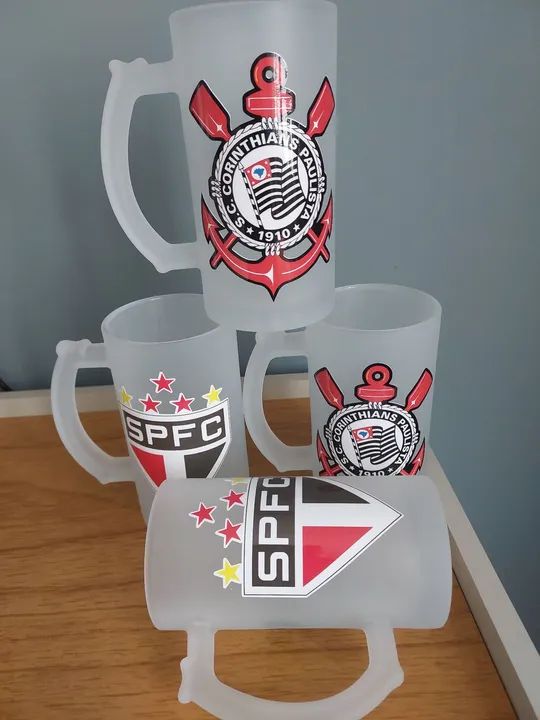 Canecas de Chopp Personalizadas - Corinthians e SPFC