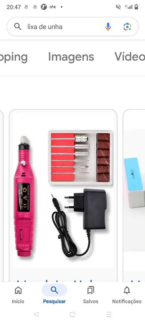 Kit Manicure Elétrica com 7 Pontas + Carregador