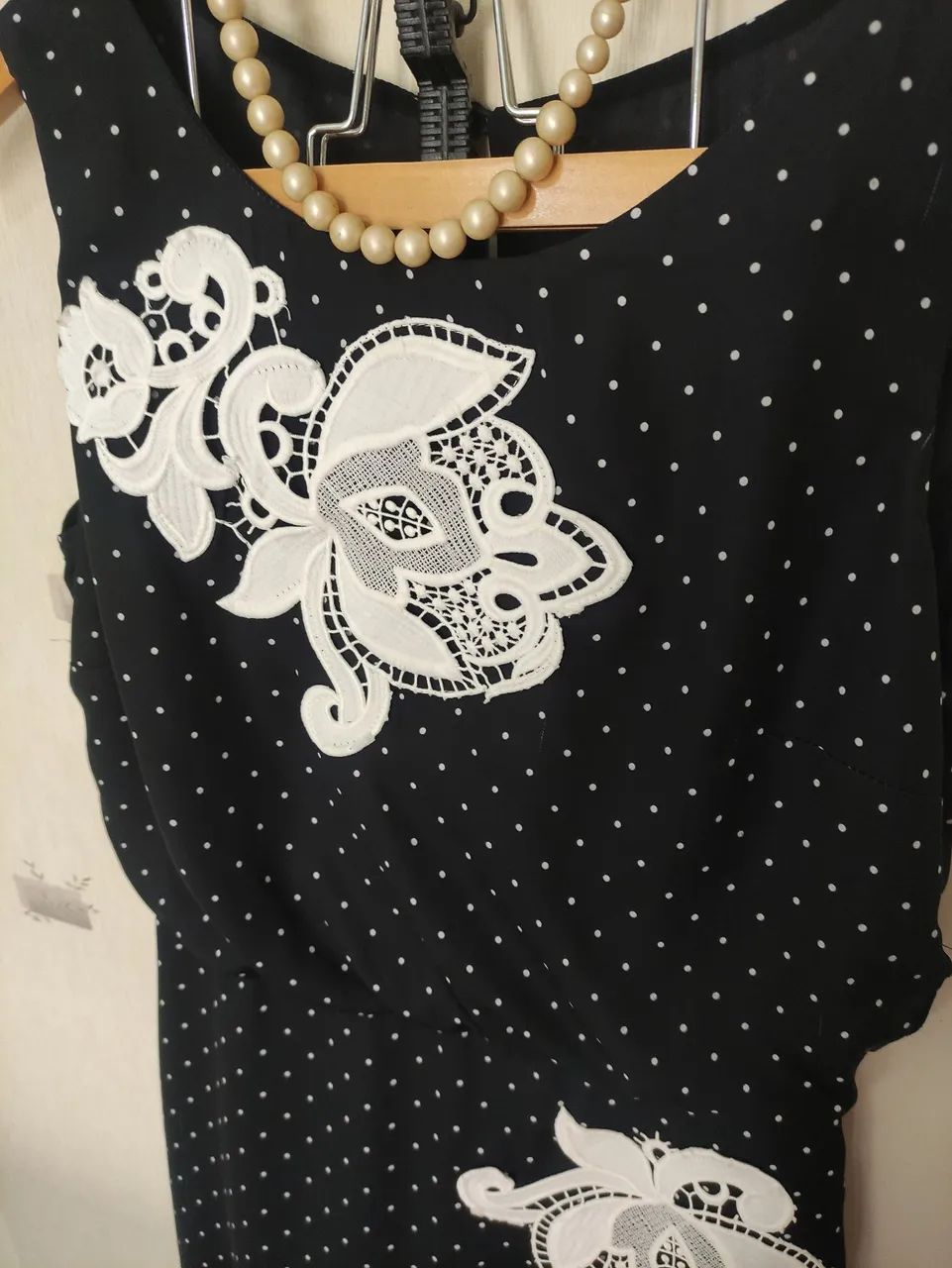 Amissima vestido poa com renda - Foto 4
