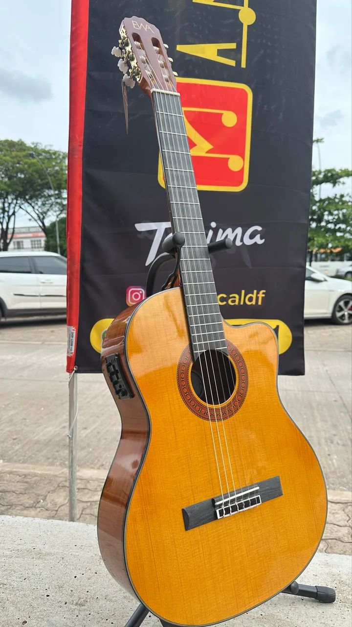 Violão eletroacústico Nylon EWA com afinador  - Foto 4
