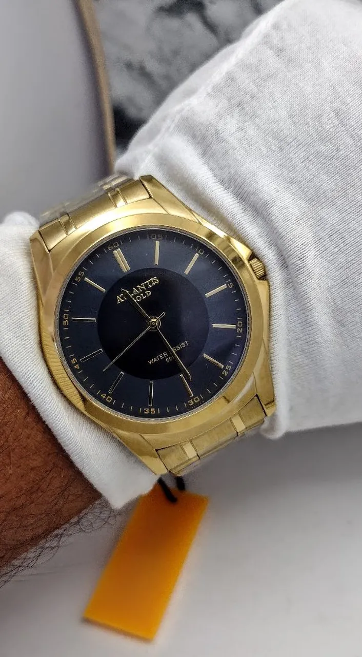 Relógio masculino Atlantis Gold luxo original prova dágua Premium lançamento