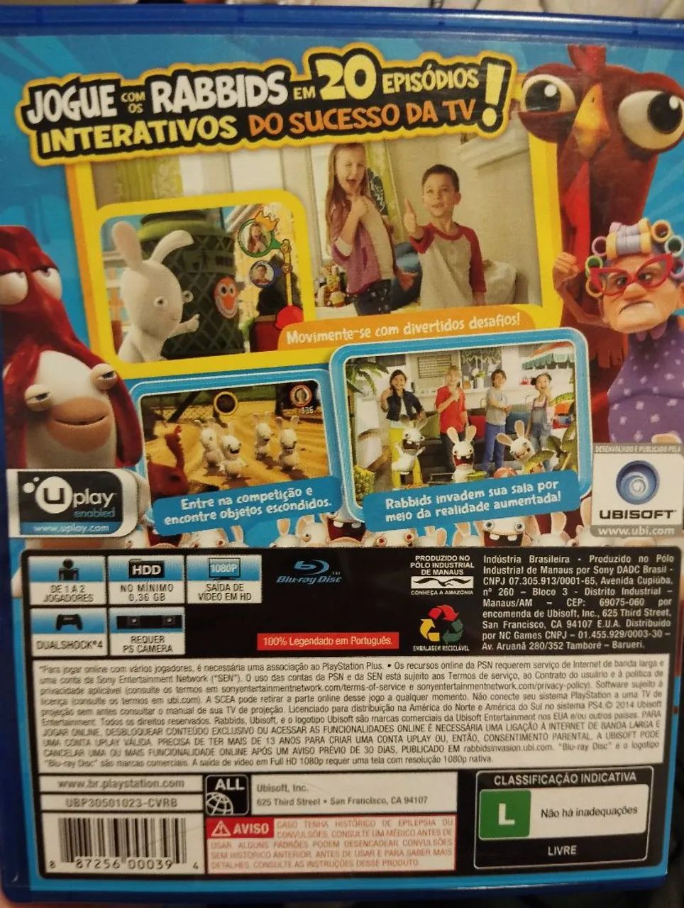 Jogo Rabbids Invasion PS4 (Jogo Interativo) - Jogos de Vídeo Game ...