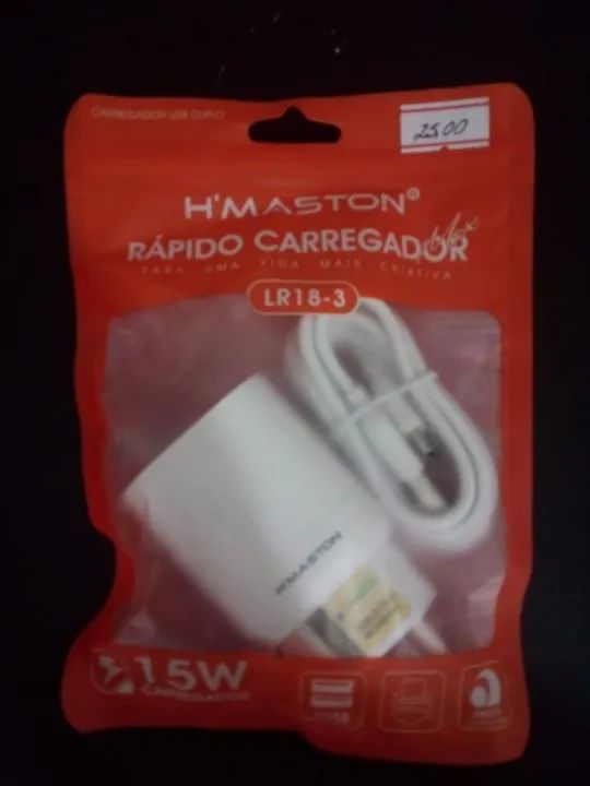 CARREGADOR 2 USB 15W  TIPO C E V8 