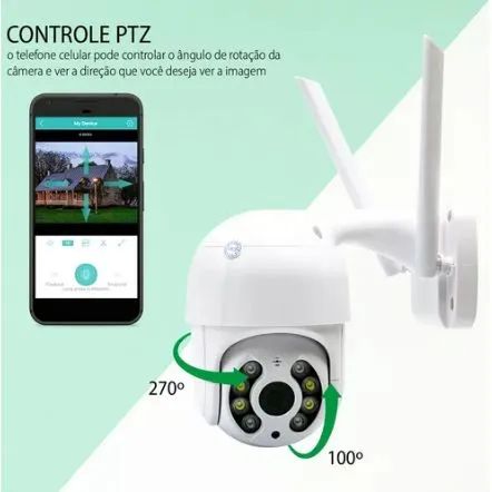 Câmera de Segurança Wi-Fi 360º 1080P Full HD