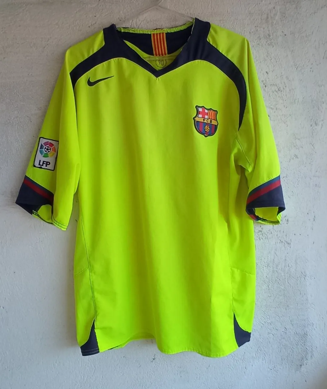 Camisa Barcelona 2005, total 90 modelo europeu