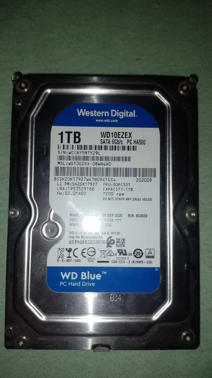 HD 1TB Western Digital WD Blue