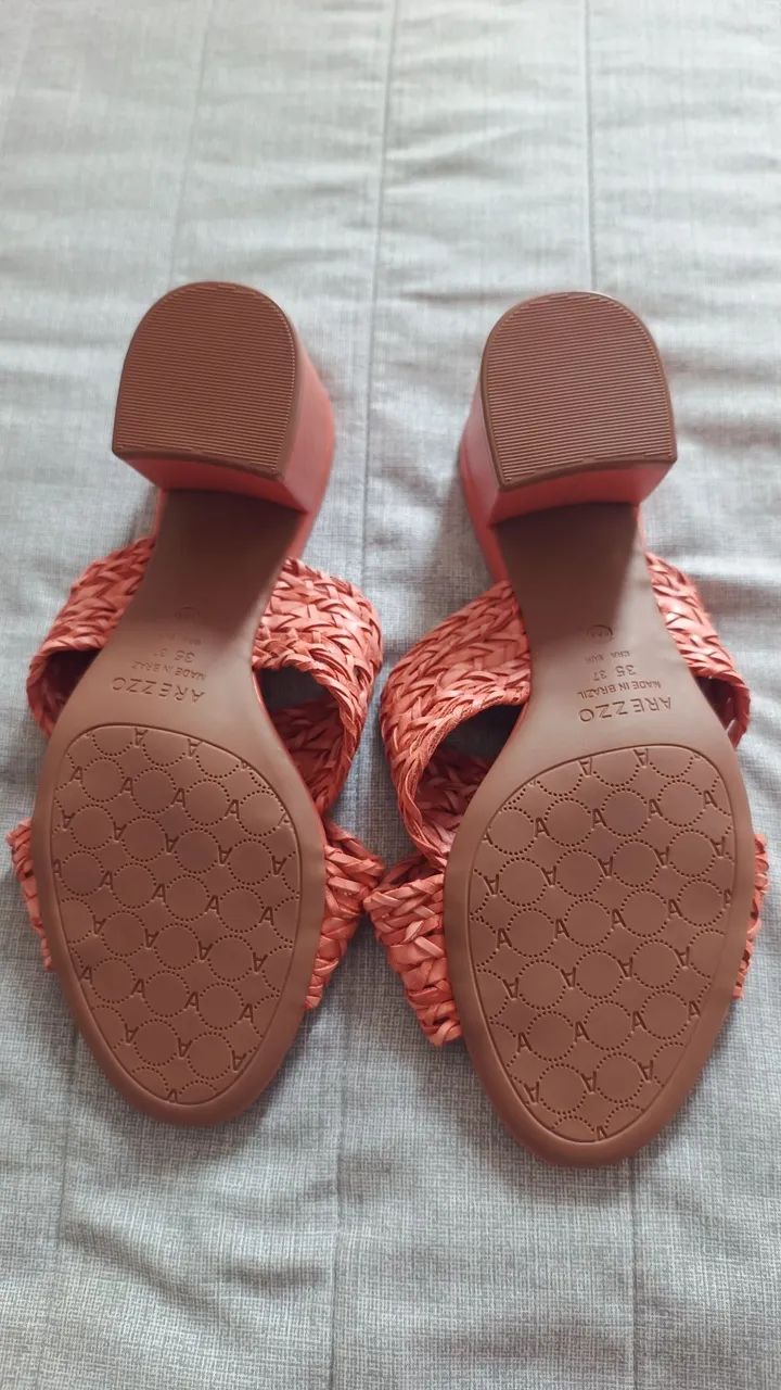 Sandália Arezzo Laranja Trançada - Foto 4