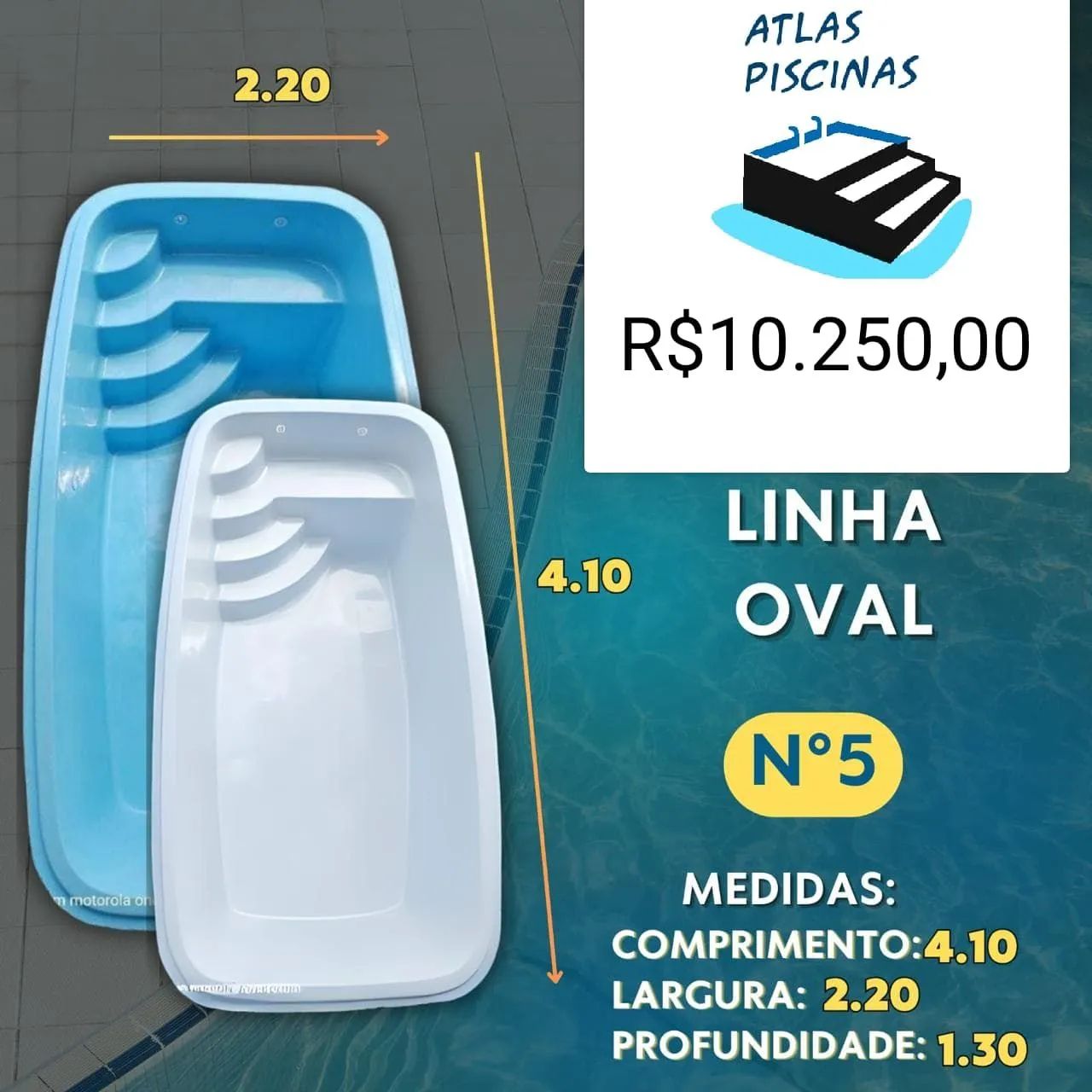 Atlas piscinas direito da fábrica  - Foto 3