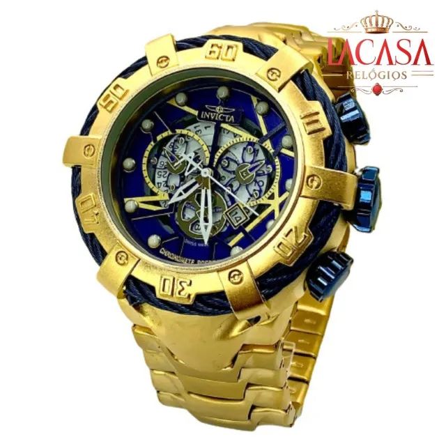 Relógio Masculino Invicta Thunderbolt Skeleton Resistente Água + Caixa Grande Pesado - Foto 2