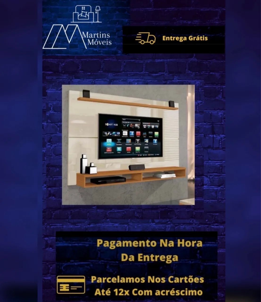 GRANDE PROMOÇÃO PAINEL DE TV NOVO ENTREGA GRÁTIS ACEITA CARTÃO.  - Foto 3