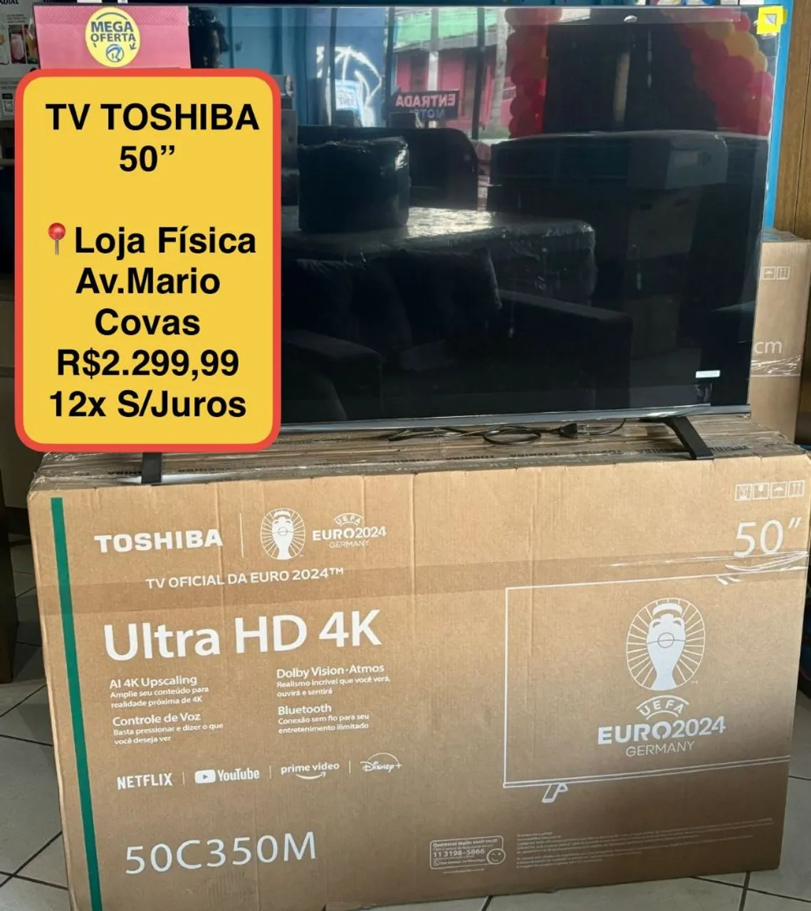 TV Toshiba 50" Ultra HD 4K - Oferta Imperdível!