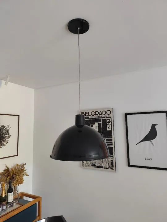 Lustre Pendente Preto Moderno para mesa de jantar - Foto 5