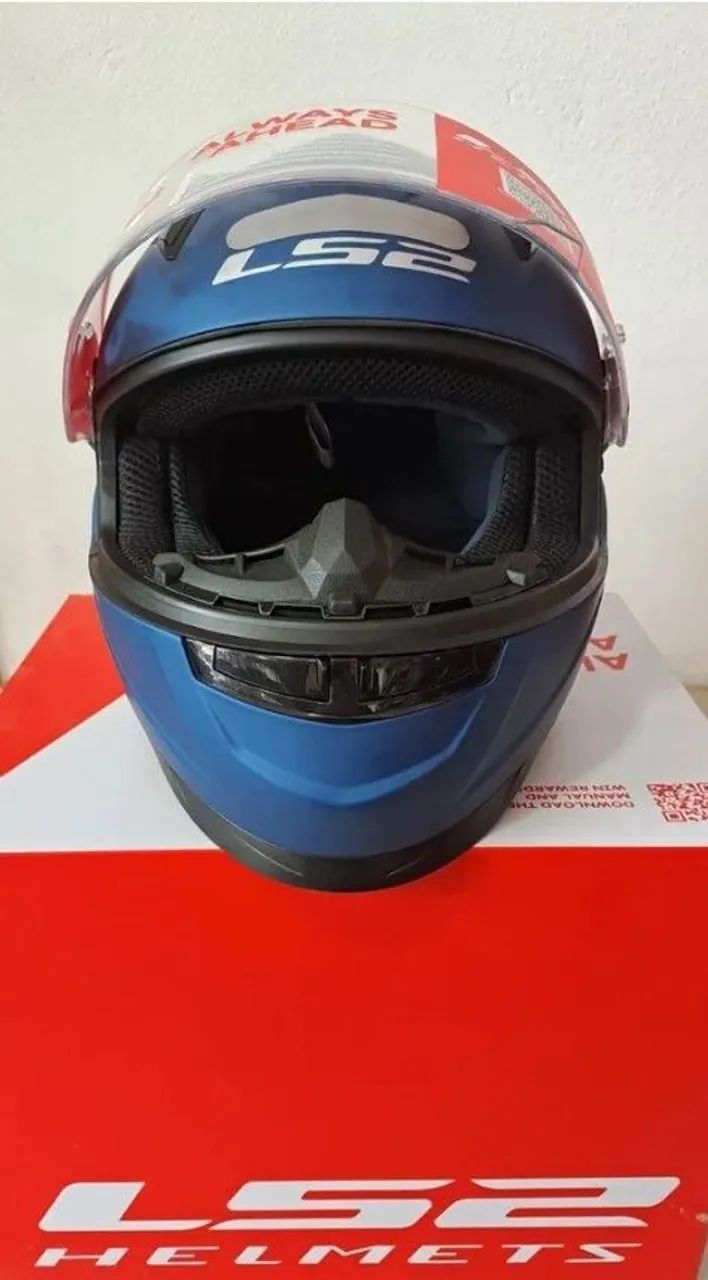 capacete ls2 azul