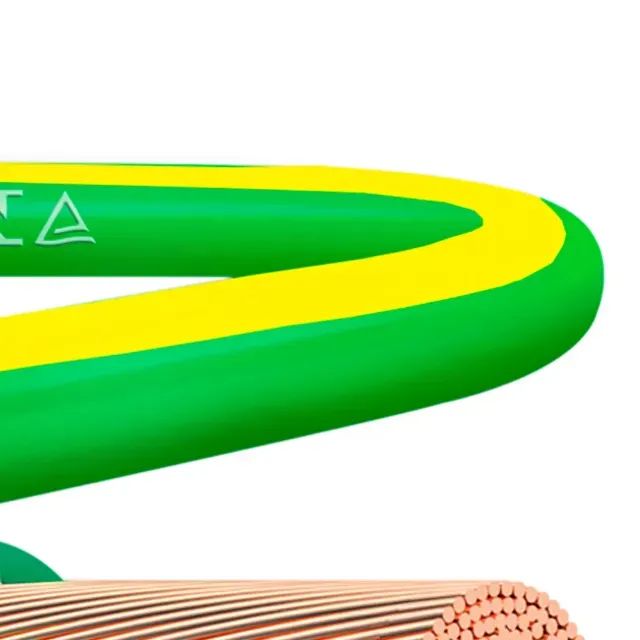 Fio Cabo Flexível Brasileirinho verde e amarelo 2,50mm Rolo com 100m Marca SIL