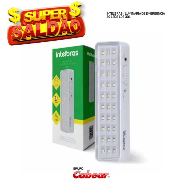 LUMINARIA DE EMERGENCIA 30 LEDs LDE 30L - INTELBRAS - Foto 2