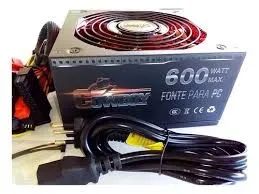 Fonte De Alimentação Para Pc 600w computador gamer - Foto 2