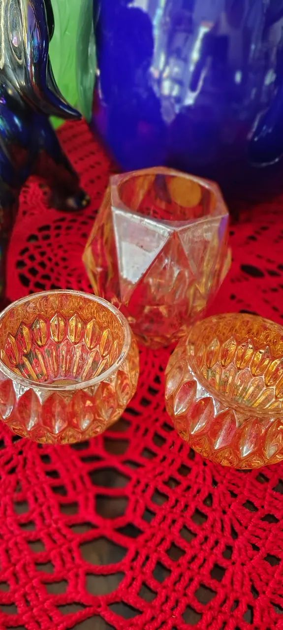 Trio de Castiçais Âmbar 