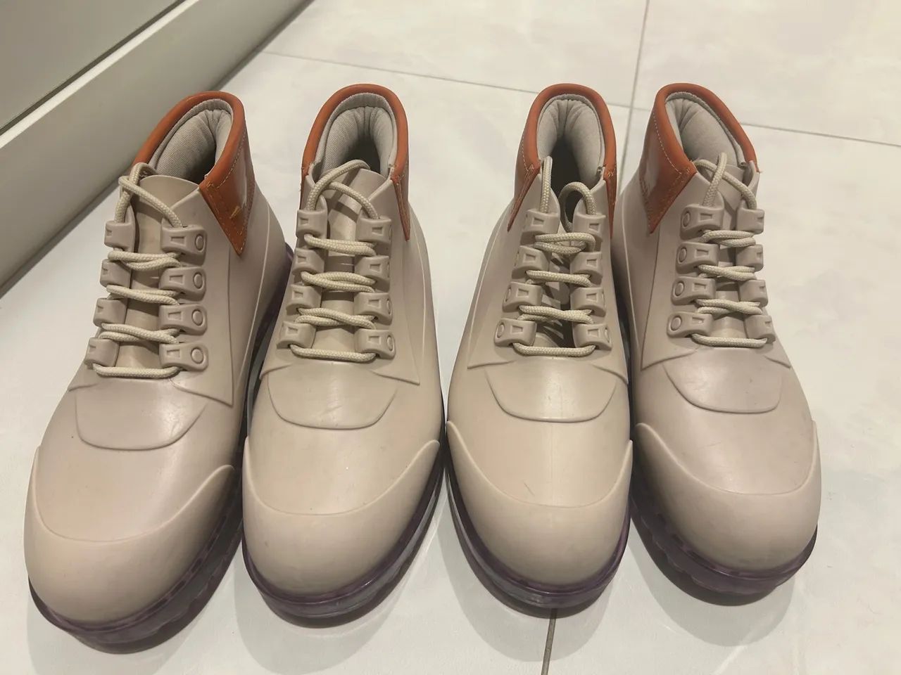 Bota Casual Bege Claro - Foto 4