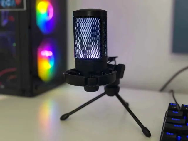 Microfone de Mesa USB para PC, PS4/5 - Plug-and-Play