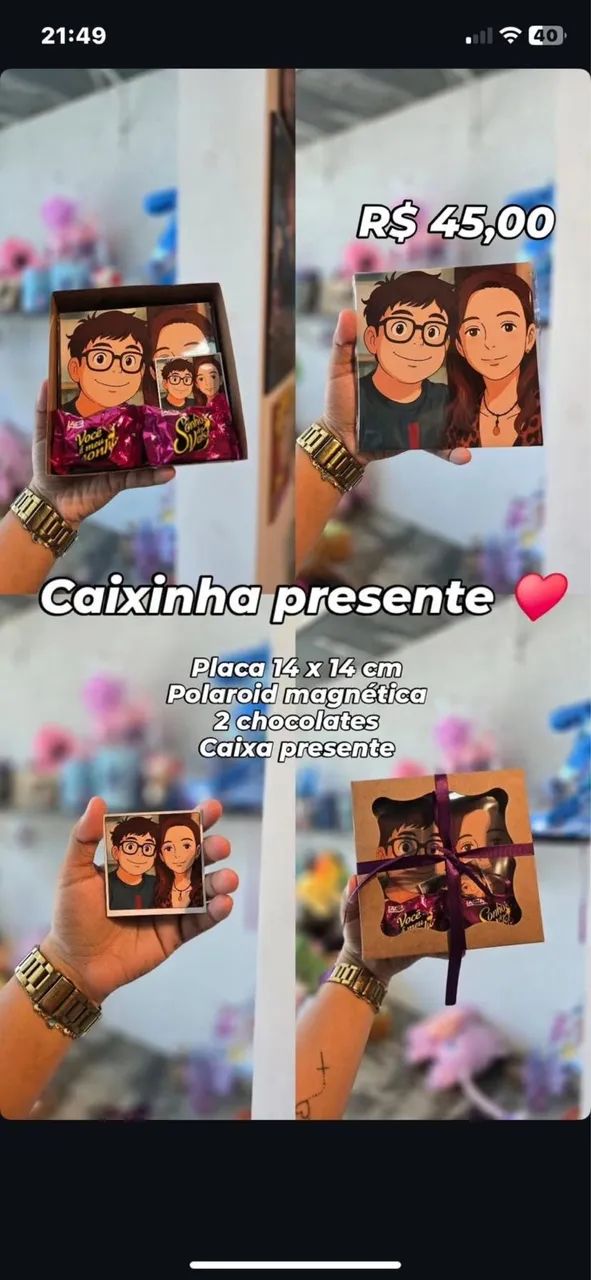 Caixa presente personalizada 