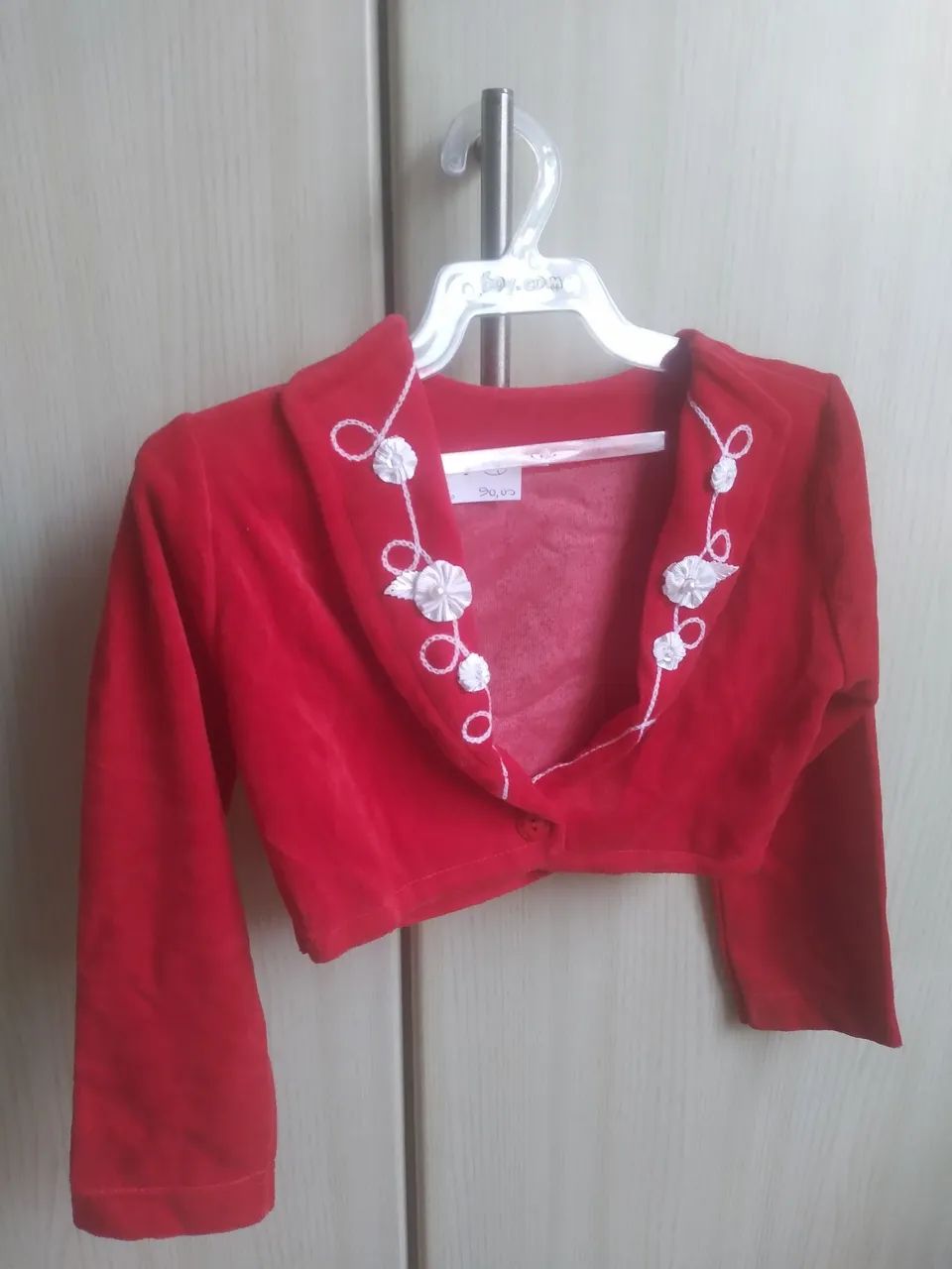 Bolero tamanho 3 e 4 ..Rosa vermelha lilás  - Foto 2