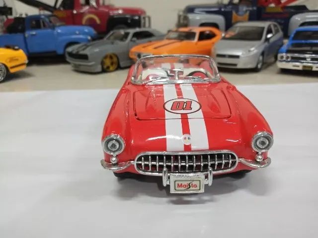 Miniatura Corvette 1957 1/24 Maisto Racing #2e09 - Foto 5