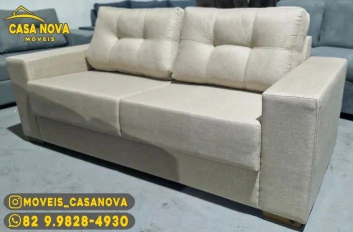 Sofá 4 Lugares Linho