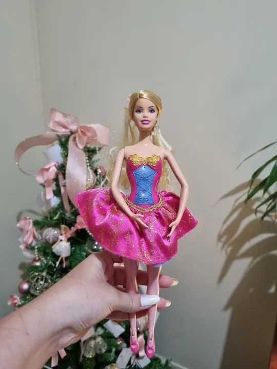 Boneca barbie bailarina rosa