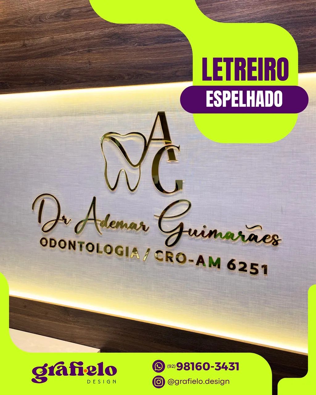 Letreiro de acrílico sofisticado - Foto 3