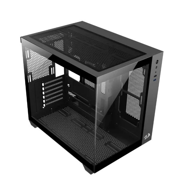Gabinete Gamer Redragon Wideload Lite, Mid Tower, ATX, Lateral em Vidro Temperado, Preto - Foto 5