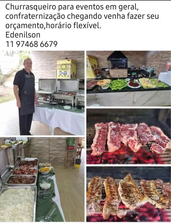 Churrasqueiro para seu evento. 