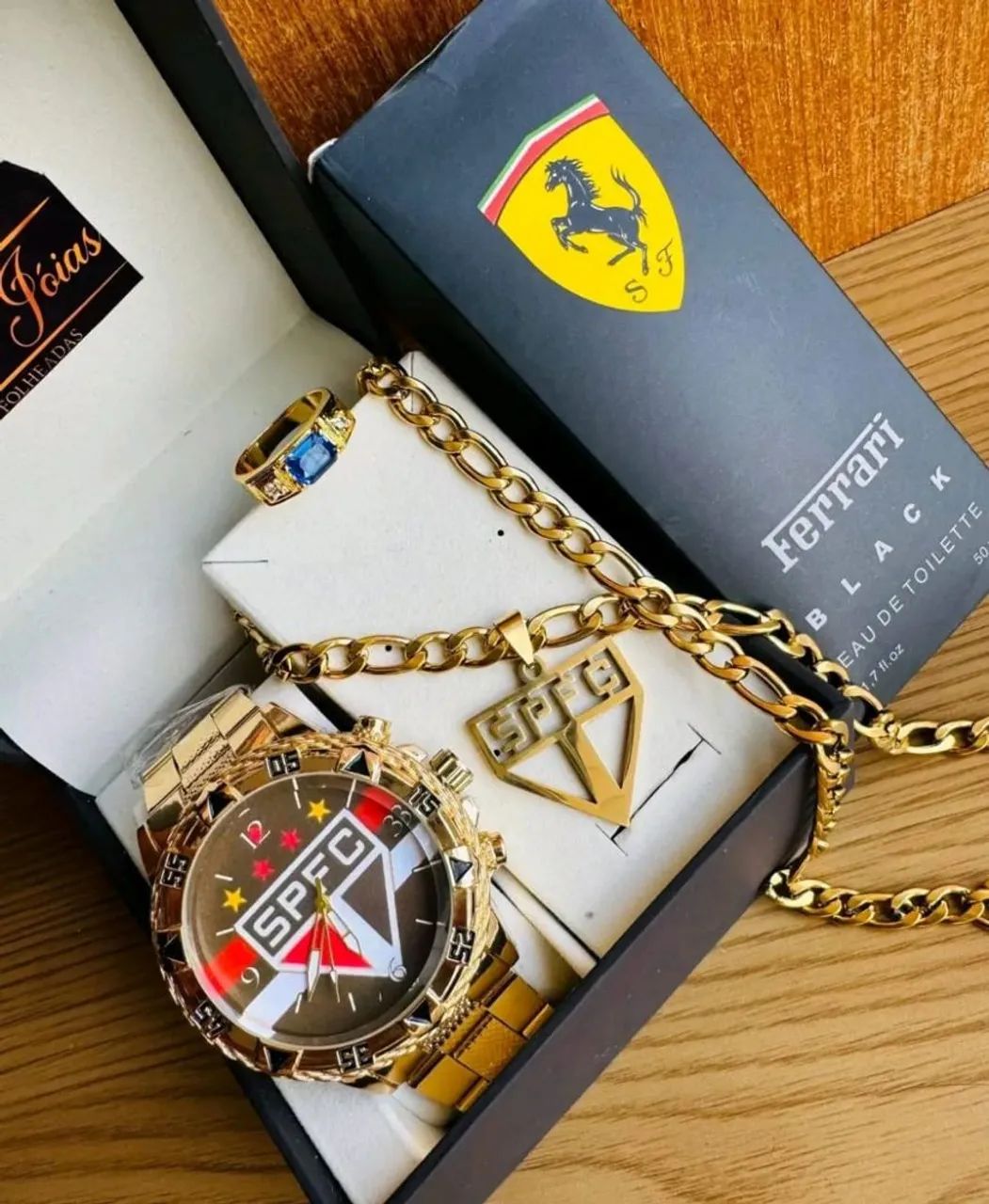 Kit Relógio Time Masculino- Relógio, Colar e Anel - Foto 3