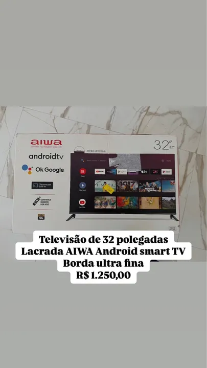 TV AIWA 32 polegadas Android Smart - Lacrada