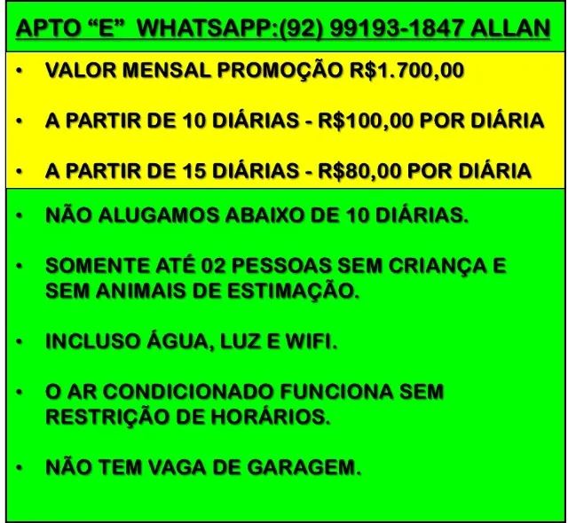 Apto Mobiliado Manaus - Campos Elisios - Diaria R$80,00 - Mensal R$1.700 - Foto 2