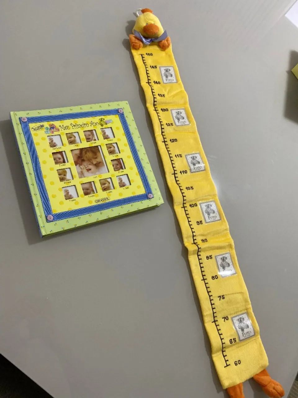 Álbum meu bebê chegou capa dura com regua altura - Foto 3