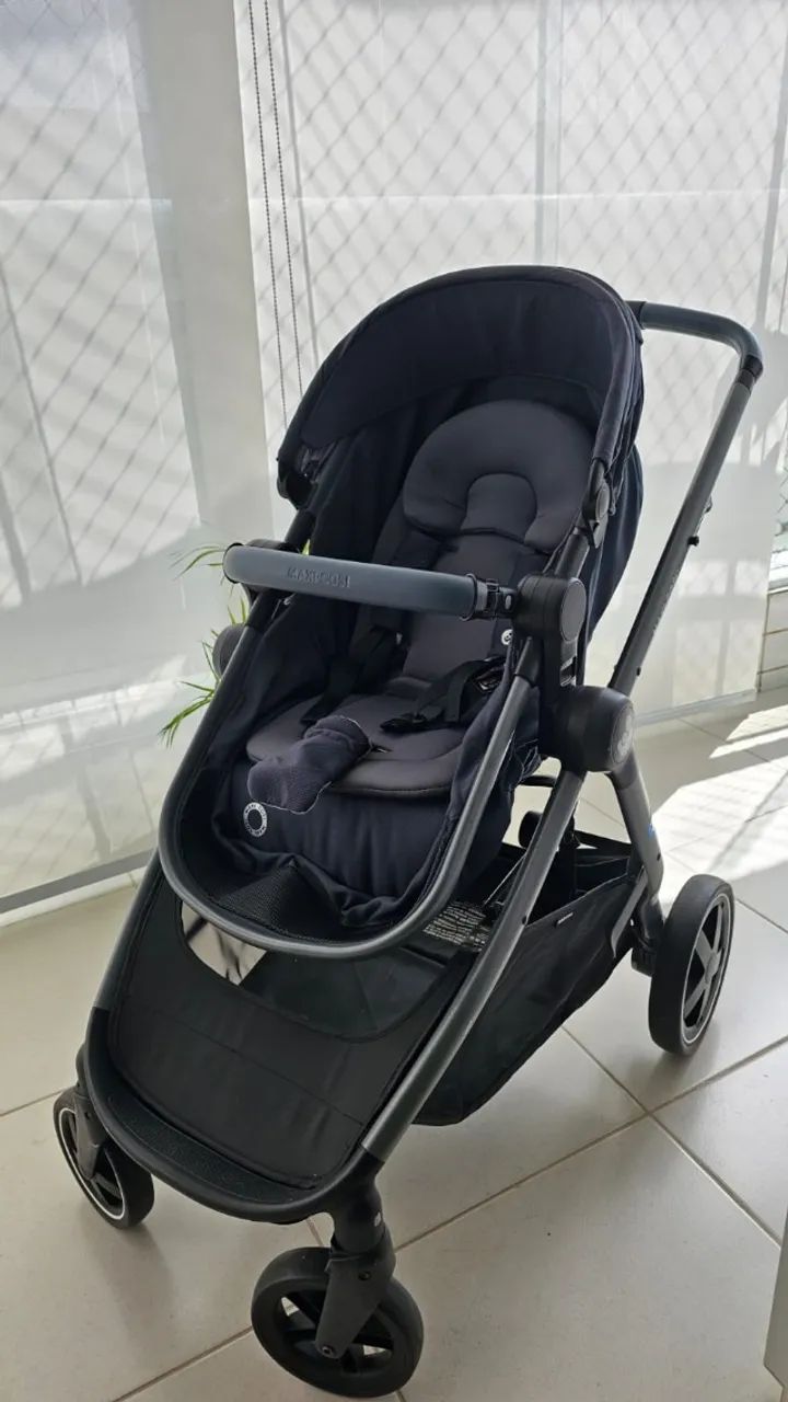 Trio Carrinho de Bebê + Bebê Conforto + Base Maxi-Cosi Anna² Trio, Essential Graphite - Foto 3