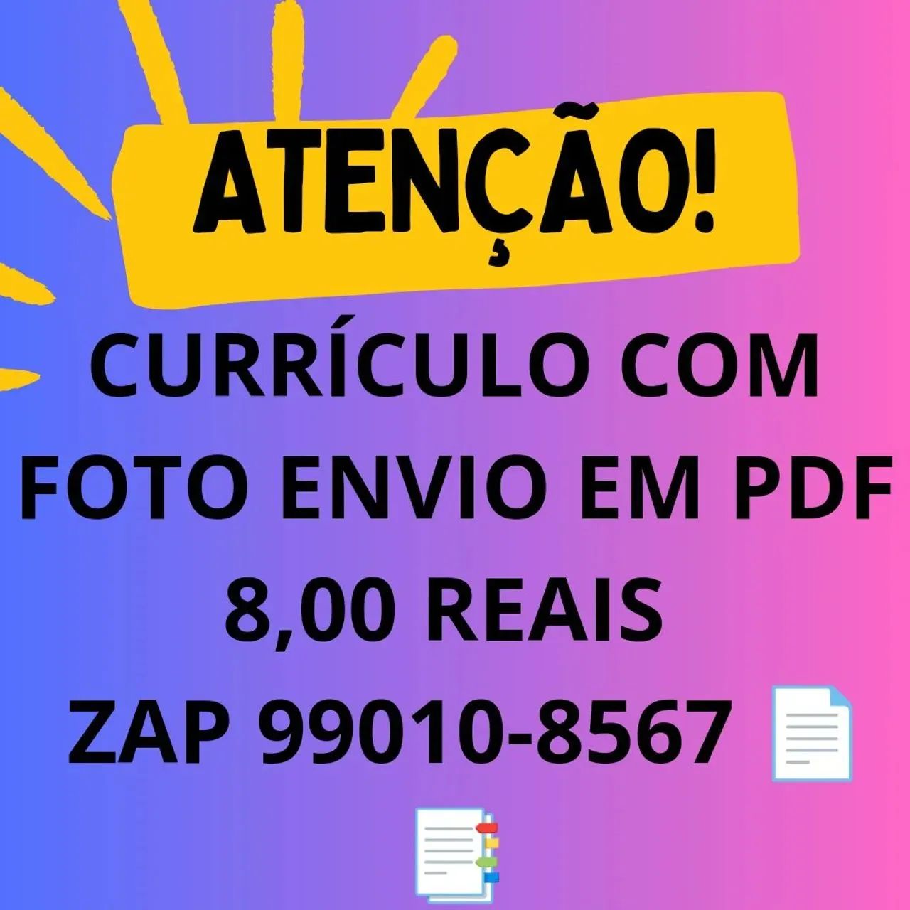 Currículo PDF com Foto 8,00  Reais  - Foto 2
