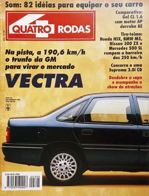 Revista Quatro Rodas - Ford F1000 4x4, Vectra CD 1994, Gol CL AP x AE - Foto 2